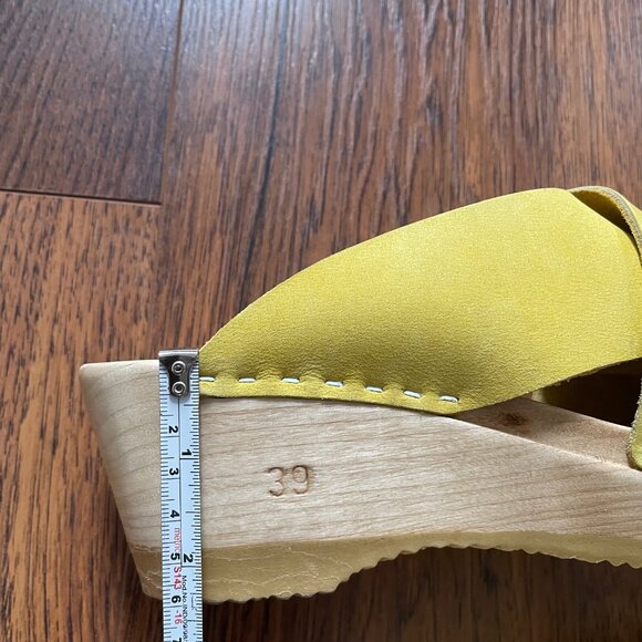 No. 6 Store Yellow Frida Wedge Clogs Sandals 39 8 - Picture 8 of 8